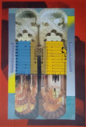 Iberia 5, 2021, kolaż, papier, 29 x 21 cm