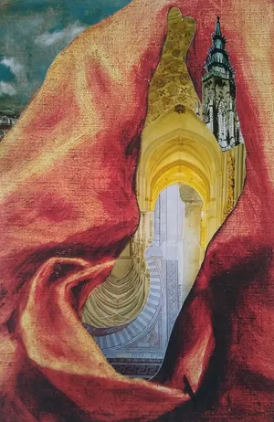 Iberia 8, 2021, kolaż, papier, 20 x 21 cm