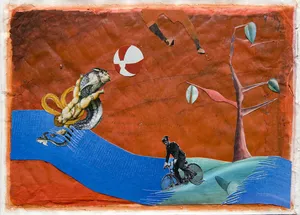 Kwiecien-2010, kolaz, 25x35cm, z cyklu Kronika wypadków galeryjnych