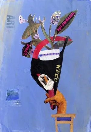 Marzec-2010, kolaz, 32x23cm, z cyklu Kronika wypadków galeryjnych