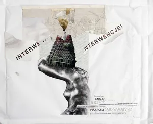 Pazdziernik-2009, kolaz, 30x37cm, z cyklu Kronika wypadków galeryjnych