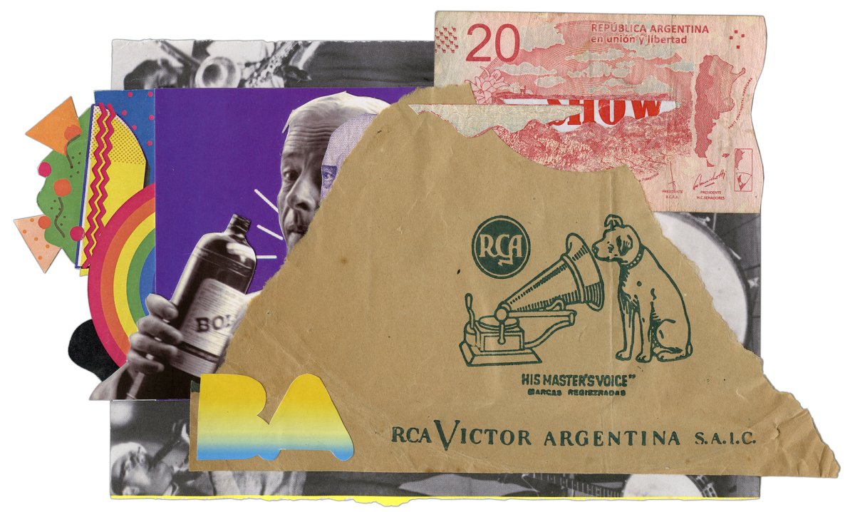 Widzenie powtórne [Argentyna Buenos Aires], 2019, kolaz papier, 16x26cm