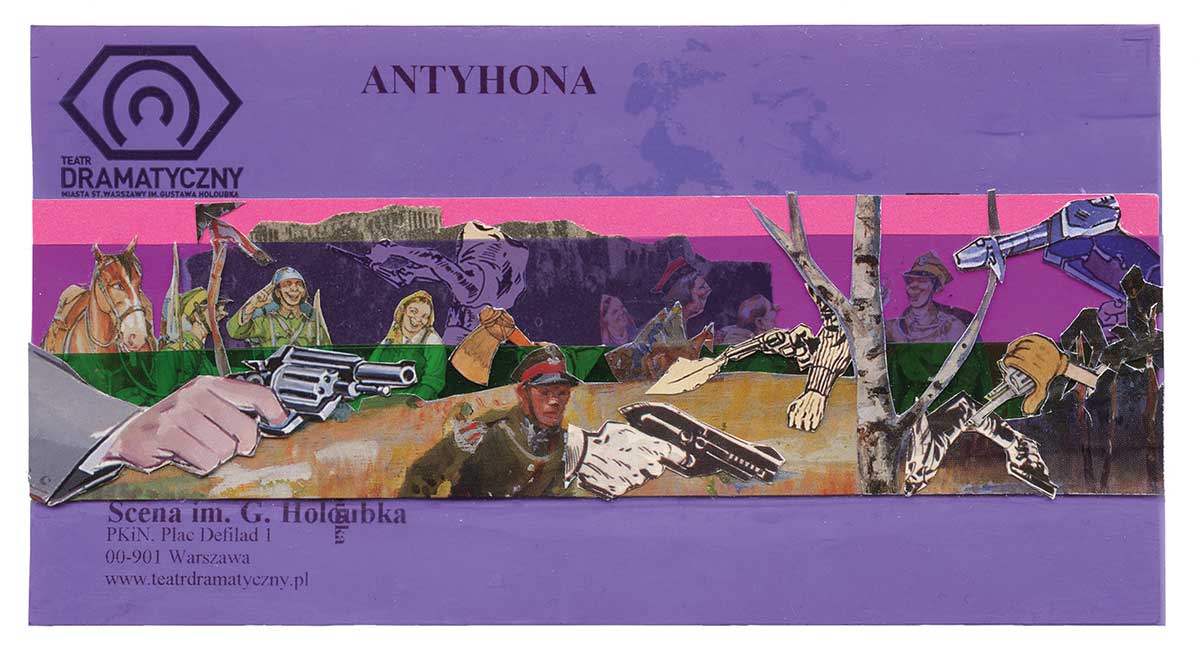 Antyhona, kolaz,8x15,3cm