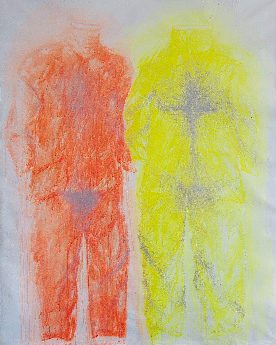 Barwy ochronne, 2013, akryl na plotnie, 200x160cm,