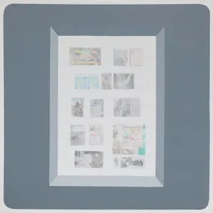 Slajd [04], 2020, technika wlasna, akryl, płótno,  100x100cm, fot. Adam Gut