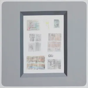 Slajd [05], 2020, technika wlasna, akryl, płótno,  100x100cm, fot. Adam Gut