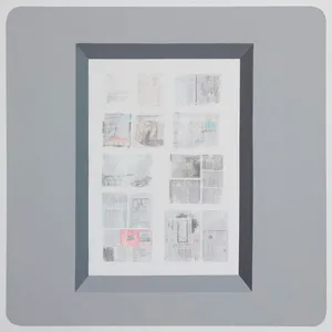 Slajd [06], 2020, technika wlasna, akryl, płótno,  100x100cm, fot. Adam Gut