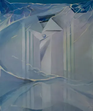 Koszule Camisa blanca IV, 2009 akryl na plotnie, 54x46cm